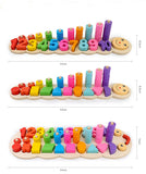 Brinquedo Montessori de números e cor